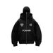 "Men's Double Hooded Zip-Up Sweatshirt - Ninja Style Cardigan With Adjustable Face Mask, Streetwear Hoodie For Urban Exploration"_viptrois.com