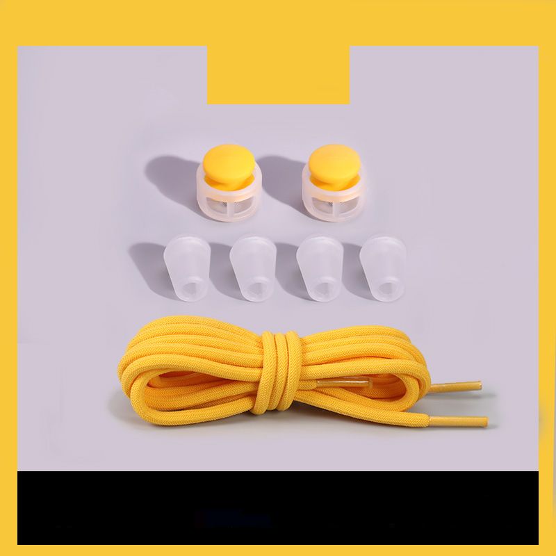 Shoe Accessories Shoelace buckle children's lazy no tie elastic adjustment elastic round shoelace rope elastic fixing artifact no need to tie_viptrois.com