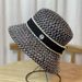 Unisex Temperament letters bucket Fisherman hat Straw hat children outing shade white basin hat tide_viptrois.com