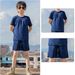 Summer Children's Physical Fitness Suit Summer Camp Quick Drying Mesh Polyester Cover Cotton T Shirt Training Suit Student Military Training Suit_viptrois.com