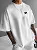 Men's Fashion Short-sleeved T-shirts Summer Slim-fit Pure Cotton Printed T-shirts Trendy Casual Versatile Tops_viptrois.com