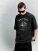 Vintage Washed Cotton T-Shirt, Men's Mountain Forest Graphic, Retro Casual Style, Loose Oversized Tee_viptrois.com