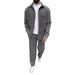 Men's Corduroy Jacket & Pants Set - Classic Casual Outfit For Autumn & Spring (Khaki/Black/Olive/Brown/Grey/Sky Blue, S-Xxxl)_viptrois.com