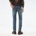 Loom European And American Trendy Brand Motorcycle Jeans For Men, Unique Patchwork, High-End Fashion, Slim Fit, Skinny Long_viptrois.com