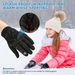 Children's outdoor cycling gloves Warm cycling running all finger anti-slip waterproof touch screen gloves_viptrois.com