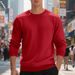 Men's Clothing Heavy Velvet Sweatshirt Winter Casual Classic Round Neck Commuter Large Size Solid Color Plus Size American Style_viptrois.com
