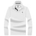 New Woodpecker New Long Sleeve For Men, Youth Middle-Aged, Turn-Down Collar Polo Shirt, Mercerized Cotton, Spring And Autumn_viptrois.com