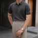 Men's Clothing New Lapel Polo Shirt Men's Short Sleeved Solid Color Light Mature Style Casual Business Simple T Shirt Summer Fashion_viptrois.com
