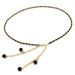 Dress with skirt sweater suit Superior vintage metal waist chain women's fine pearl embellished dress belt_viptrois.com
