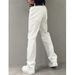 Men's Clothing Summer Thin White Jeans Men's Fashionable Simple Solid Color Straight Casual Pants Loose Versatile Slim Trousers_viptrois.com