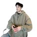 Autumn And Winter Men's Korean American Solid Color Heavy Hooded Sweater Men's Trendy Brand American Velvet Loose And Comfortable Sweater_viptrois.com