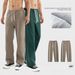 Unisex Heavyweight Fleece Jogger Pants – 350GSM Cotton, Mid-Rise, Drawstring Waist & Retro Streetwear Style (Black/Gray/Green/Blue, S-XXL)_viptrois.com