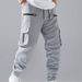 Men's Multi-Pocket Cargo Trousers Workwear Pants Streetwear Durable Cotton Midweight Low Waist Spring Autumn Winter_viptrois.com
