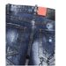Men's Clothing Dark Coating Wax Brush One Knife Cut Erosion High Street Casual Hole Jeans_viptrois.com
