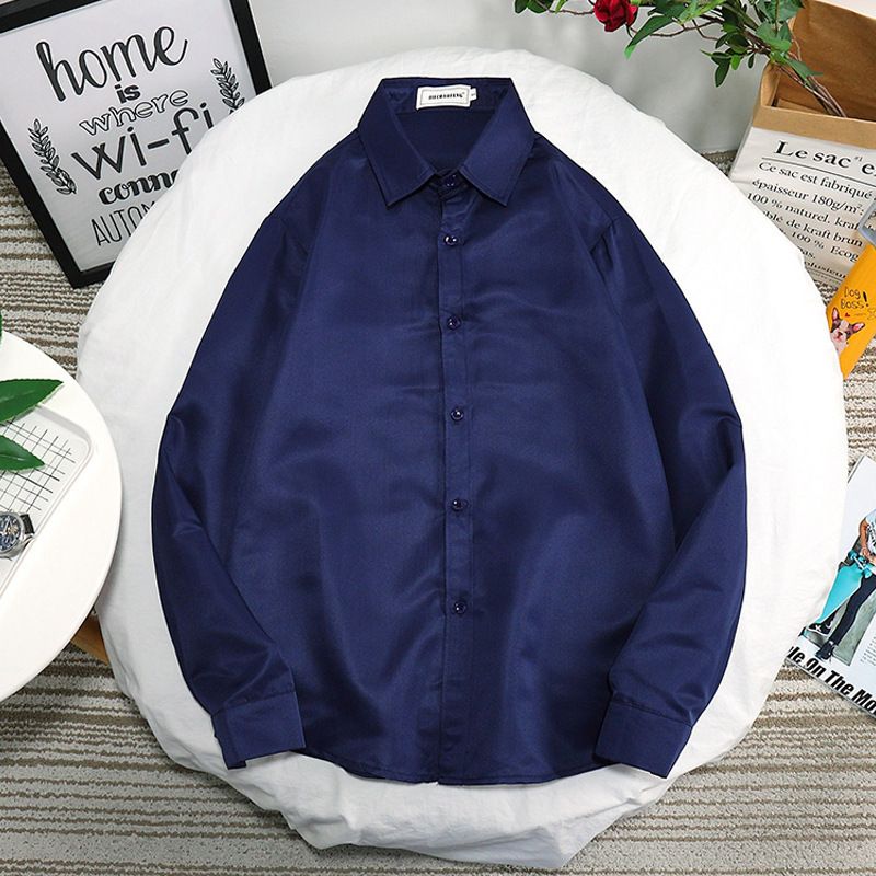 Autumn Essential Oversized Dress Shirt – Unisex Formal & Casual Button-Down For Weddings, Office & Streetwear (S-5XL, 6 Classic Colors)_viptrois.com