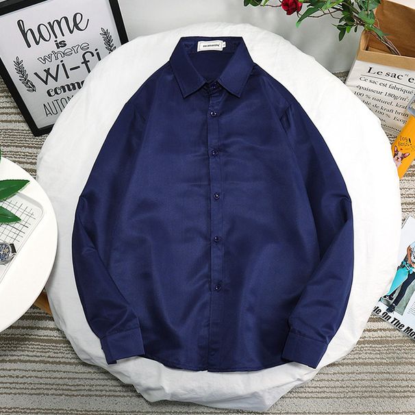 Autumn Essential Oversized Dress Shirt – Unisex Formal & Casual Button-Down For Weddings, Office & Streetwear (S-5XL, 6 Classic Colors)_viptrois.com