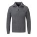 Men’s Half-Zip Knit Sweater – Modern Stand Collar Design, Casual & Versatile For Fall & Winter_viptrois.com