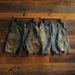 Men's Distressed Denim Shorts - Vintage Washed Five-Pocket Knee-Length Cargo Shorts For Men, Dark Blue High Street Style_viptrois.com