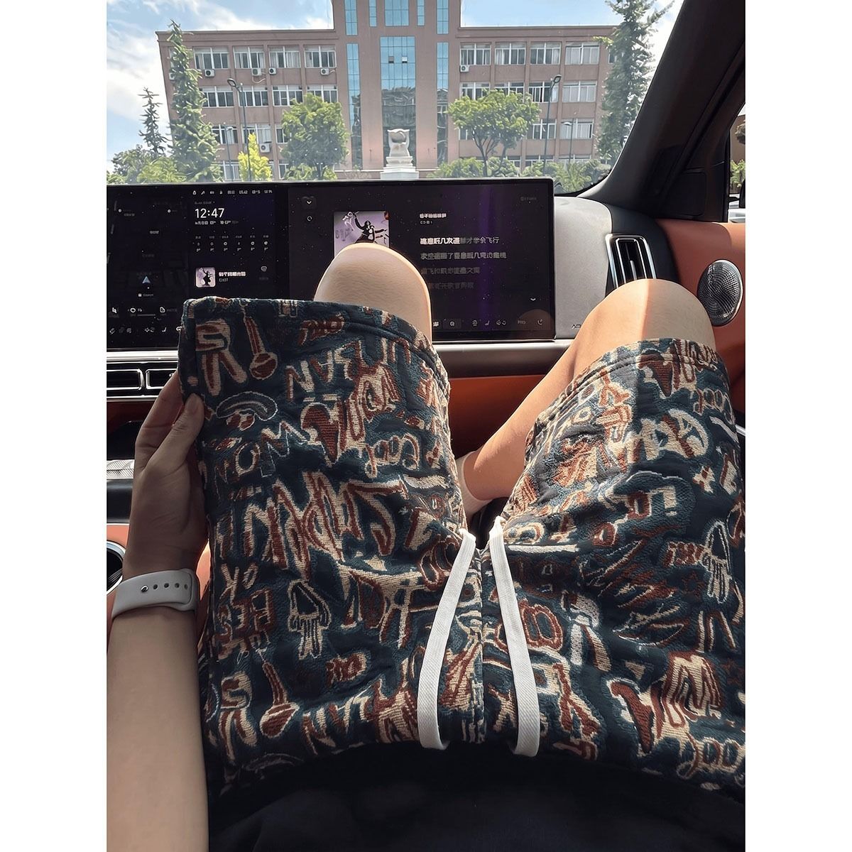 Men's Trendy All over Print Casual Shorts Summer Thin Style Cool Loose Basketball Sports mid Length Five Point Pants_viptrois.com