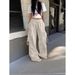 Streetwear Cargo Pants For Women Oversized Straight-Leg Joggers With Dropped Crotch & Drawstring Waist (Blue/Pink/Yellow/Beige/Black/More, S-5XL)_viptrois.com