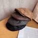 Women's Hats Retro Suede Backwards Forward Hat For Women Summer Versatile Hot Girl Personality Niche Face Small Beret Hat_viptrois.com