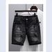 Men's Clothing Denim Shorts Men's Trendy Brand Summer Thin Style Net Celebrity Old Scratched Holes Beggar Shorts Trendy Versatile Shorts_viptrois.com