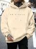 Men's Autumn And Winter Casual Fashionable Loose Hooded Sweatshirt ORIGINALS Letter Printed Warm Long Sleeved Pullover_viptrois.com