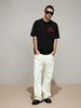American High Street Style Oversized Red-Black Contrast Slogan Printed T-Shirt Men's Trendy Short Sleeve Top_viptrois.com