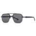 Men's Sunglasses Fashion Metal Half Frame Gradient Green UV Sunscreen Double Beam Large Frame_viptrois.com