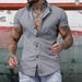 Men's Clothing Short Sleeved Shirt Leisure Solid Color Youth Trend Sports Thin Section Shirt_viptrois.com