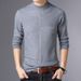 Men's Wool Sweater Winter Warm Slim Fit Semi-Turtleneck Knitwear Casual Pullover (Red, Gray, Black, Camel, Brown, Navy)_viptrois.com