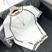 Men's Clothing New Knitted Short Sleeved Trendy Versatile Cool Breathable Round Neck Pullover Niche Fashion Knitted Sweater Top_viptrois.com