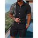 Men's Summer T-shirt Shirt Set Casual Loose Short Sleeve Shorts Sweat-absorbing Breathable_viptrois.com