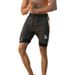 Men's clothing Double shorts Quarter pants Men's quick dry 2-in-1 training pants casual hipster zipper pocket_viptrois.com