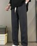 Men's Clothing Men's Loose Straight Leg Spring Style Solid Color Casual Trousers, Trendy Wide Leg Versatile Korean Style Casual Pants._viptrois.com