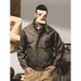 Retro Leather Jacket For Men, Nostalgic Stand Up Collar Versatile Men's PU Jacket_viptrois.com