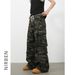 Men's Camo Cargo Jeans Vintage Workwear Style Baggy Straight Leg Denim Pants Multiple Pockets Streetwear_viptrois.com
