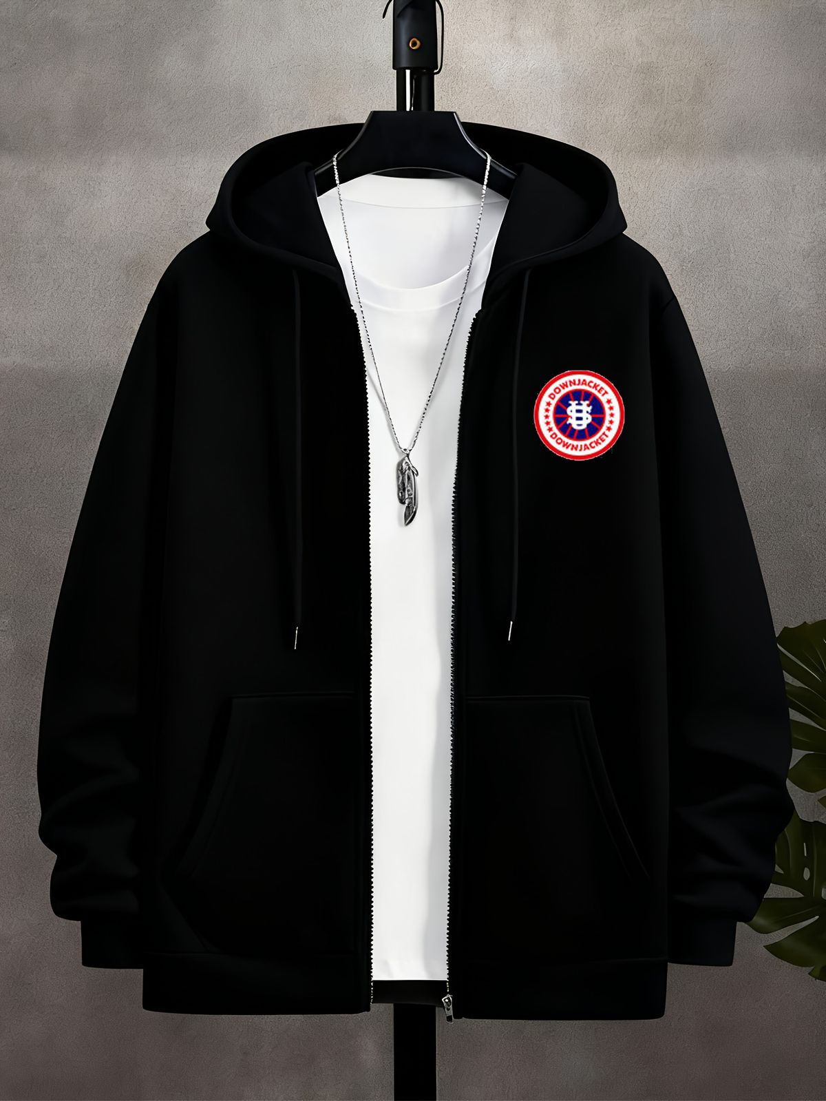 Autumn And Winter Men's Top Sweatshirt Loose And Comfortable Warm And Hooded Sweatshirt Men's ClothingMen'S Heavyweight Hoodie - Full-Zip Front Closur_viptrois.com