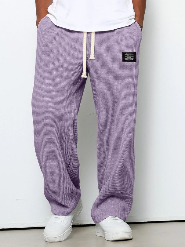 Men's Spring And Autumn Loose, Drape Straight-leg Sweatpants And Wide-leg Sporty Casual Pants_viptrois.com