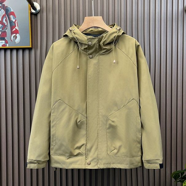 Spring and Autumn Jacket, Men's Stormtrooper, Windproof Top, Solid Color Hooded, Fashionable, Casual, Loose Work Clothes, Trendy_viptrois.com