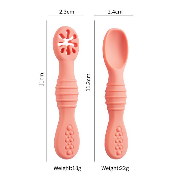 Mother & Kids Silicone Spoon Baby Food Licking Spoon Baby Learning To Eat Training Silicone Soft Spoon Rice Cereal Feeding Sticky Spoon_viptrois.com