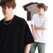 National Trend Brand Solid Color 285g Normal Collar Short Sleeve Loose Basic T-Shirt For Men_viptrois.com