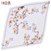 Women's Wrinkled 90 Large Square Head Summer New Elegant Peach Blossom Pattern Printed Silk Scarf_viptrois.com