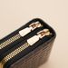 Card Bag Card Cases Crocodile Pattern Solid Color Accordion Double Zipper Card Holder Fashionable Multi Card Slot Large Capacity Zipper Coin Purse_viptrois.com