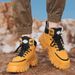 Men's Winter High-Top Casual Sneakers Fashionable Slip-Resistant Warm Lined Shoes With Cushion Comfort_viptrois.com