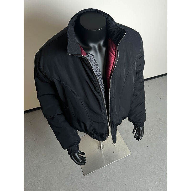 WESSK Three Fantasy Snakes YKK Zipper Water-Resistant Stand Collar Men's Autumn Winter High-End MA1 Flight Cotton Jacket_viptrois.com
