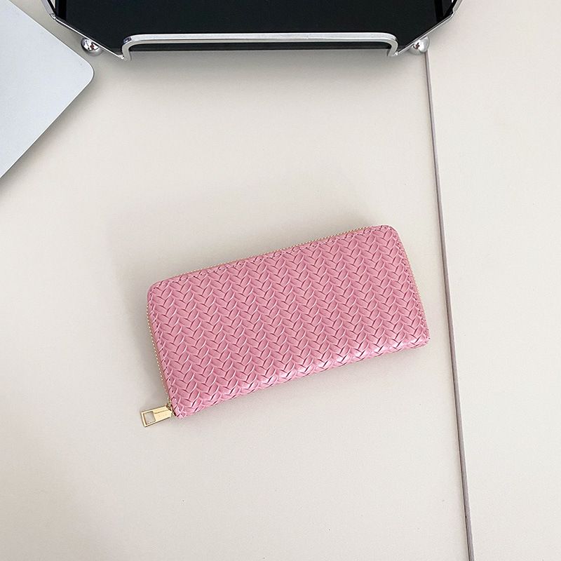 Women’s Bags New Women's Wallet PU Woven Long Clutch Bag Auchan Large Capacity Multi Card Wallet Coin Purse_viptrois.com