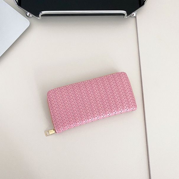 Women’s Bags New Women's Wallet PU Woven Long Clutch Bag Auchan Large Capacity Multi Card Wallet Coin Purse_viptrois.com