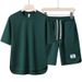 Hot Sale Short Sleeved T Shirt Men's Casual Suit High Quality Men's Summer High End Matching Round Neck Breathable Cool Suit_viptrois.com