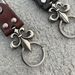 Retro Cross Flower Handmade Cowhide Keychain Niche Personality Car Key Wear Bag Pendant_viptrois.com